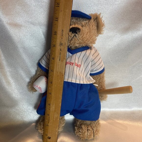 Terry’s Village Baseball Bear 14″ Plush – Let’s Play Ball – Bat & Ball - Picture 8 of 8